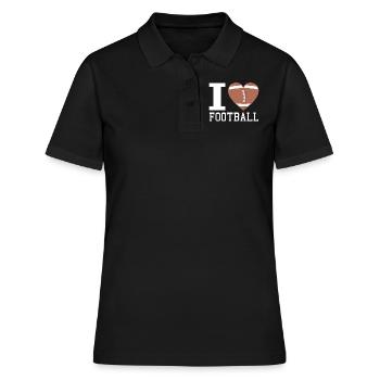 Déclaration d’amour au football - Polo Femme - noir - Devant - Ailine (174cm)