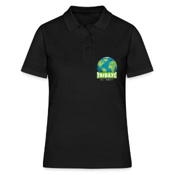 Fridays For Future Stop Climate Co2 Protest Gift - Women's Polo Shirt - black - Front - Ailine (174cm)