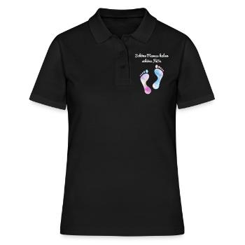 Fußpflege Pediküre Podologe Nagelstudio Geschenk - Frauen Polo Shirt - Schwarz - Vorne - Ailine (174cm)