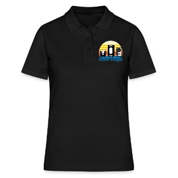 Never Forget - Frauen Polo Shirt - Schwarz - Vorne - Ailine (174cm)