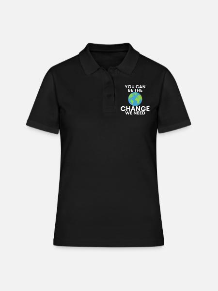 vous pouvez être le changement - Polo Femme - noir