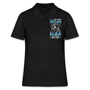Poissons Eau de mer Pisciculture - Polo Femme - noir - Devant - Ailine (174cm)