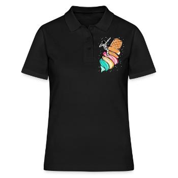 Astronaute glace space - Polo Femme - noir - Devant - Ailine (174cm)