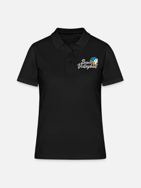 Beach-volley - Polo Femme - noir