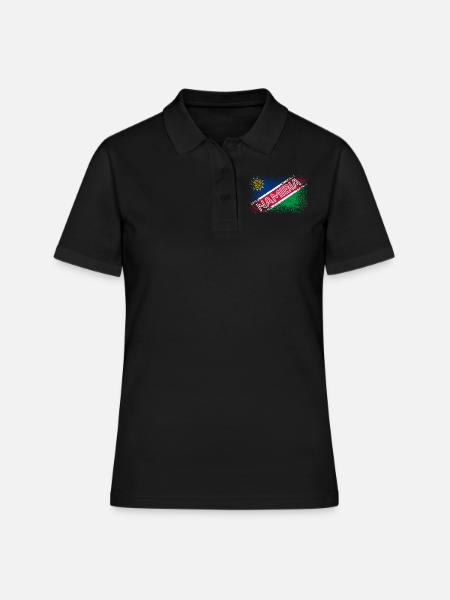 Namibia - Frauen Polo Shirt - Schwarz