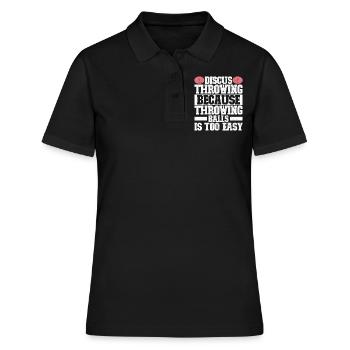 Lanceur de disque Lancer de disque - Polo Femme - noir - Devant - Ailine (174cm)