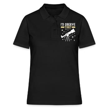 Astronomie astronome - Polo Femme - noir - Devant - Ailine (174cm)