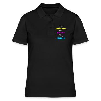 Einschulung Maedchen - Frauen Polo Shirt - Schwarz - Vorne - Ailine (174cm)