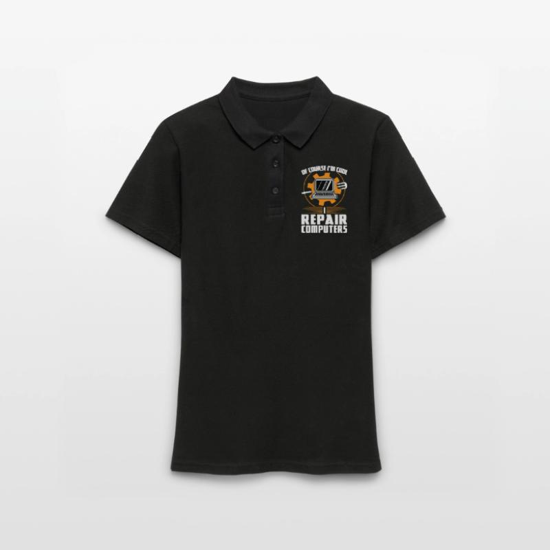 Technischer Support Computertechniker Technischer Frauen Polo Shirt