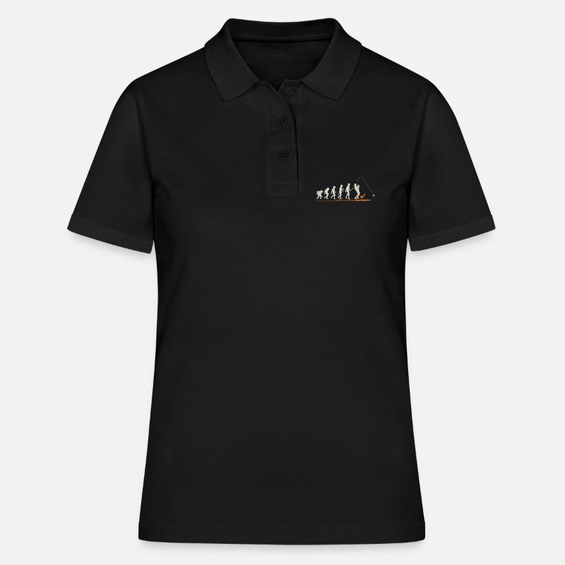 Pêcher Evolution cadeau pêche - Polo Femme - noir