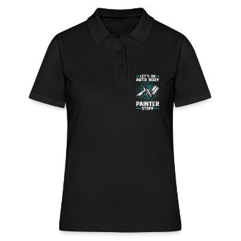 Peintre de véhicule Peintre Airbrush Cadeau - Polo Femme - noir - Devant - Ailine (174cm)