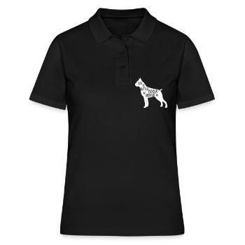 Boxer chien graphique pour les amoureux de chiens de combat blanc - Polo Femme - noir - Devant - Ailine (174cm)