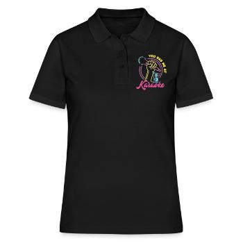Vous m’avez eu au karaoké - Polo Femme - noir - Devant - Ailine (174cm)