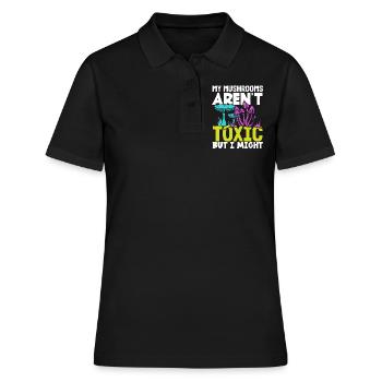 Meine Pilze Sind Nicht Giftig - Frauen Polo Shirt - Schwarz - Vorne - Ailine (174cm)