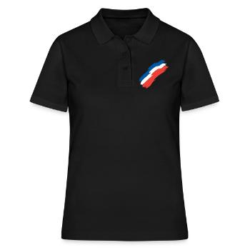Drapeau drapeau de la France - Polo Femme - noir - Devant - Ailine (174cm)