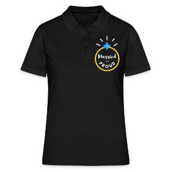 marié et fier - Polo Femme - noir - Devant - Ailine (174cm)