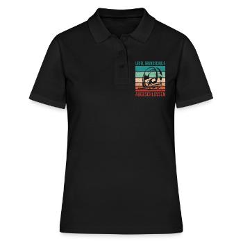 Grundschulabschluss Schulanfang Weiterführende - Frauen Polo Shirt - Schwarz - Vorne - Ailine (174cm)