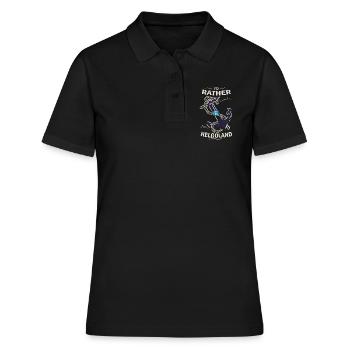 Helgoland Heligoland Nordseeurlaub - Frauen Polo Shirt - Schwarz - Vorne - Ailine (174cm)