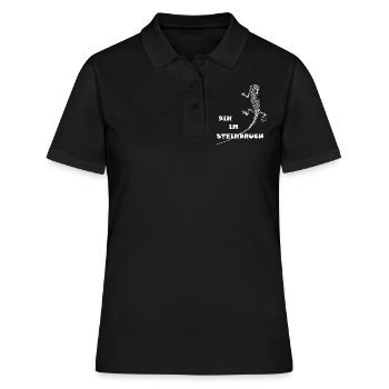 Dinosaurier, Fossilien, Paläontologe, - Frauen Polo Shirt - Schwarz - Vorne - Ailine (174cm)