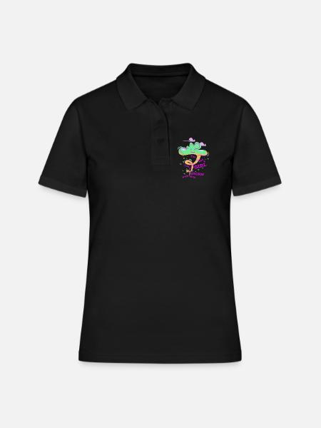 Je ne suis pas une fille, je suis une tempête avec la peau - Polo Femme - noir