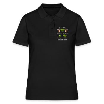 Finde den Fehler ! - Frauen Polo Shirt - Schwarz - Vorne - Ailine (174cm)
