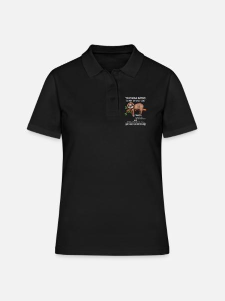 Paresseux Drôle en disant Humour de bureau - Polo Femme - noir