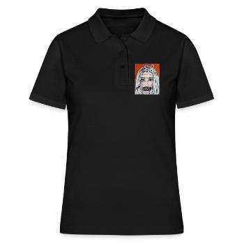 Spread LOVE - Frauen Polo Shirt - Schwarz - Vorne - Ailine (174cm)