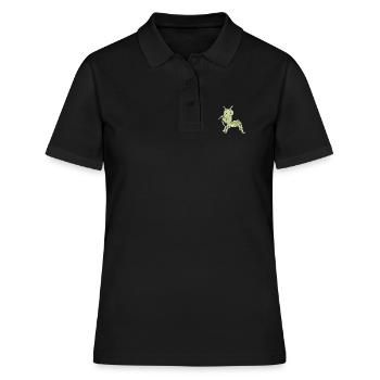 Elegante Gottesanbeterin - Frauen Polo Shirt - Schwarz - Vorne - Ailine (174cm)