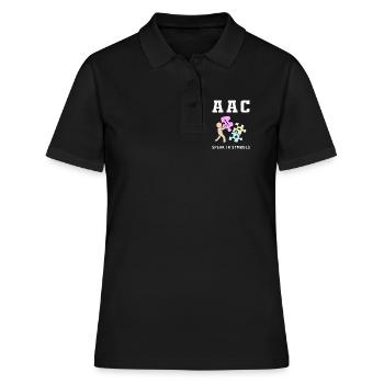 Communication AAC Langue des signes SLP - Polo Femme - noir - Devant - Ailine (174cm)