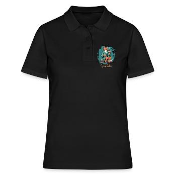 Fuchs Tee & Bücher Lounge - Frauen Polo Shirt - Schwarz - Vorne - Ailine (174cm)