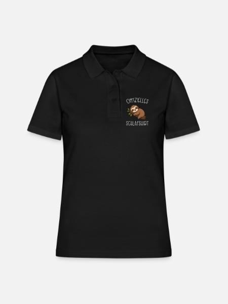Offizielles Schlafshirt Faultier - Frauen Polo Shirt - Schwarz