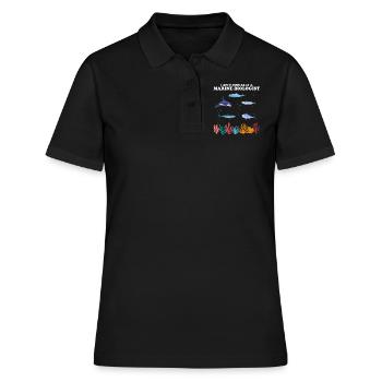 Official Marine Biologist Fish Marine Biology - Women's Polo Shirt - black - Front - Ailine (174cm)