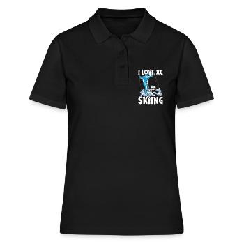 Ski de fond J’adore le ski de fond Sports d’hiver - Polo Femme - noir - Devant - Ailine (174cm)