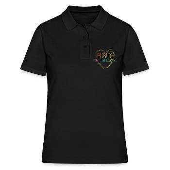Infirmière de santé publique Agent de santé Épidémiologiste - Polo Femme - noir - Devant - Ailine (174cm)