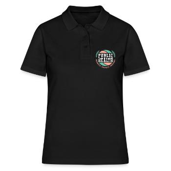 Santé publique Promouvoir Protéger Prévenir Virologue - Polo Femme - noir - Devant - Ailine (174cm)