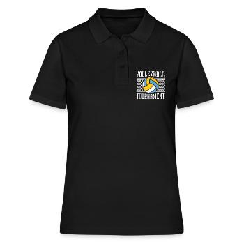 Le tournoi de volleyball de plage aime le club de volleyball - Polo Femme - noir - Devant - Ailine (174cm)