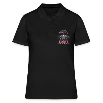 Tarantulas I Only Wanted To Hug You With Arachnid - Frauen Polo Shirt - Schwarz - Vorne - Ailine (174cm)