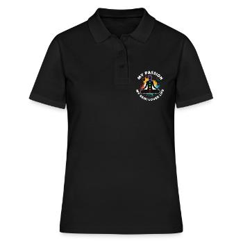 Amoureux du Reiki Ma Passion Mon Amoureux du Reiki Maître Reiki - Polo Femme - noir - Devant - Ailine (174cm)