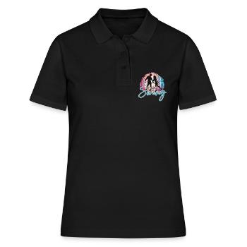 Danse Swing It’s Gon’a Swing aime la danse sportive - Polo Femme - noir - Devant - Ailine (174cm)