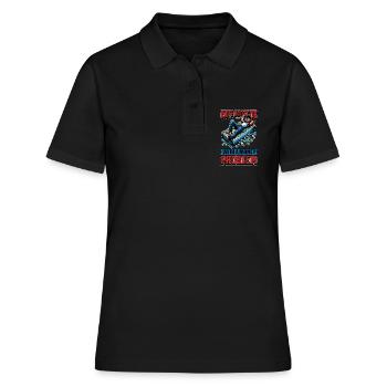 Blade Forging Knife Collector With Blade Crafting - Women's Polo Shirt - black - Front - Ailine (174cm)