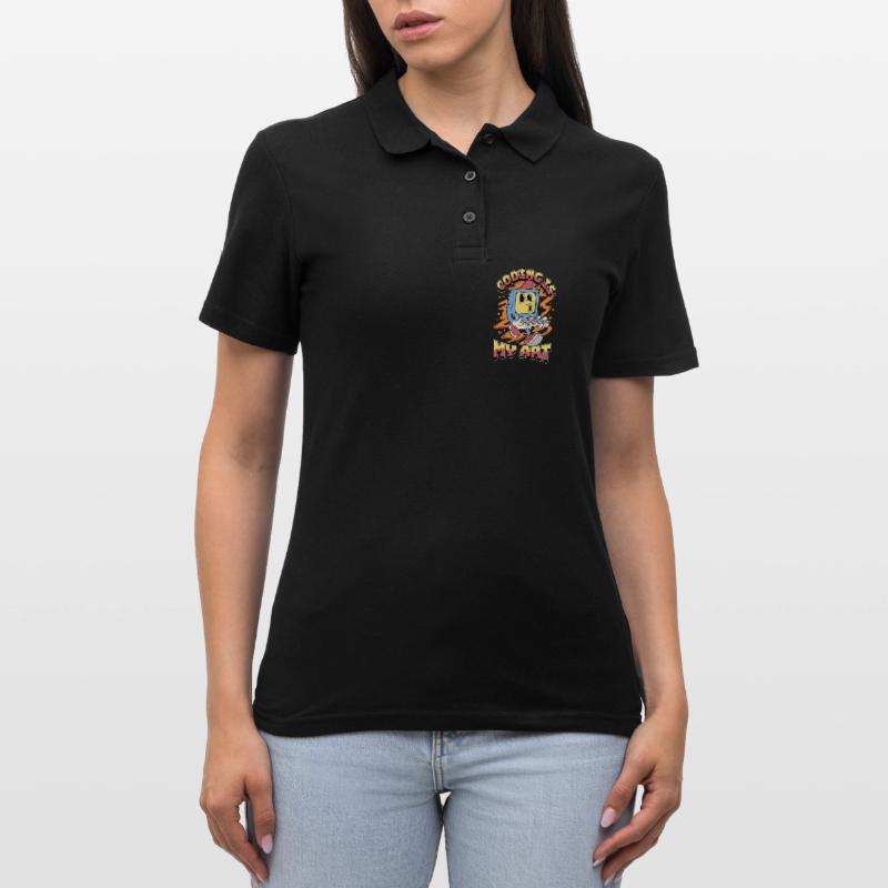 Coder Coding Is My Art Software Engineering Coders Women's Polo Shirt