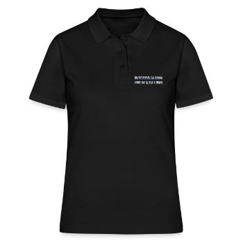 Ukranian Saying Meme Stop Smoking Anywhere - Women's Polo Shirt - black - Front - Ailine (174cm)