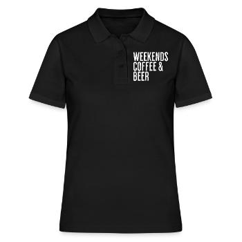 Kaffee- und Bierwochenenden Comedy-Wochenende - Frauen Polo Shirt - Schwarz - Vorne - Ailine (174cm)