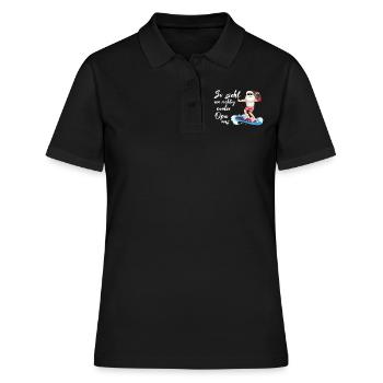 So sieht ein richtig cooler Opa aus - Großvater - Frauen Polo Shirt - Schwarz - Vorne - Ailine (174cm)
