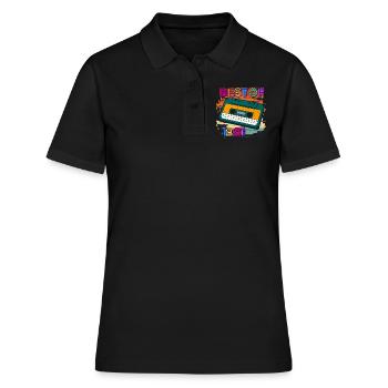 best of 1981 cassette 80s 41st birthday - Women's Polo Shirt - black - Front - Ailine (174cm)