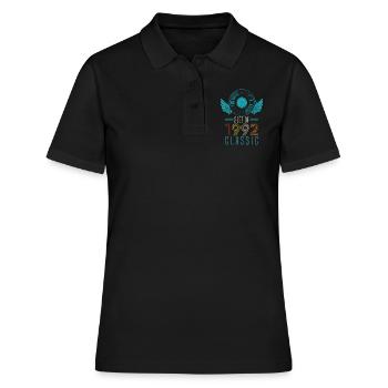 Best of 1992 Classic 30th Birthday Record - Polo Femme - noir - Devant - Ailine (174cm)