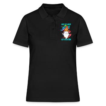 das ist mein 60's Kostüm - 1960er jahre - Frauen Polo Shirt - Schwarz - Vorne - Ailine (174cm)