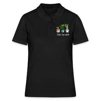 just one more - Pflanzen Gartenliebhaber - Frauen Polo Shirt - Schwarz - Vorne - Ailine (174cm)