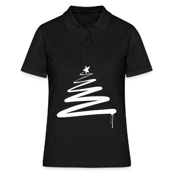 arbre de Noël arbre de Noël graffiti - Polo Femme - noir - Devant - Ailine (174cm)