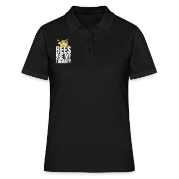 Bees Are My Therapy Imker Bienenzüchter - Frauen Polo Shirt - Schwarz - Vorne - Ailine (174cm)